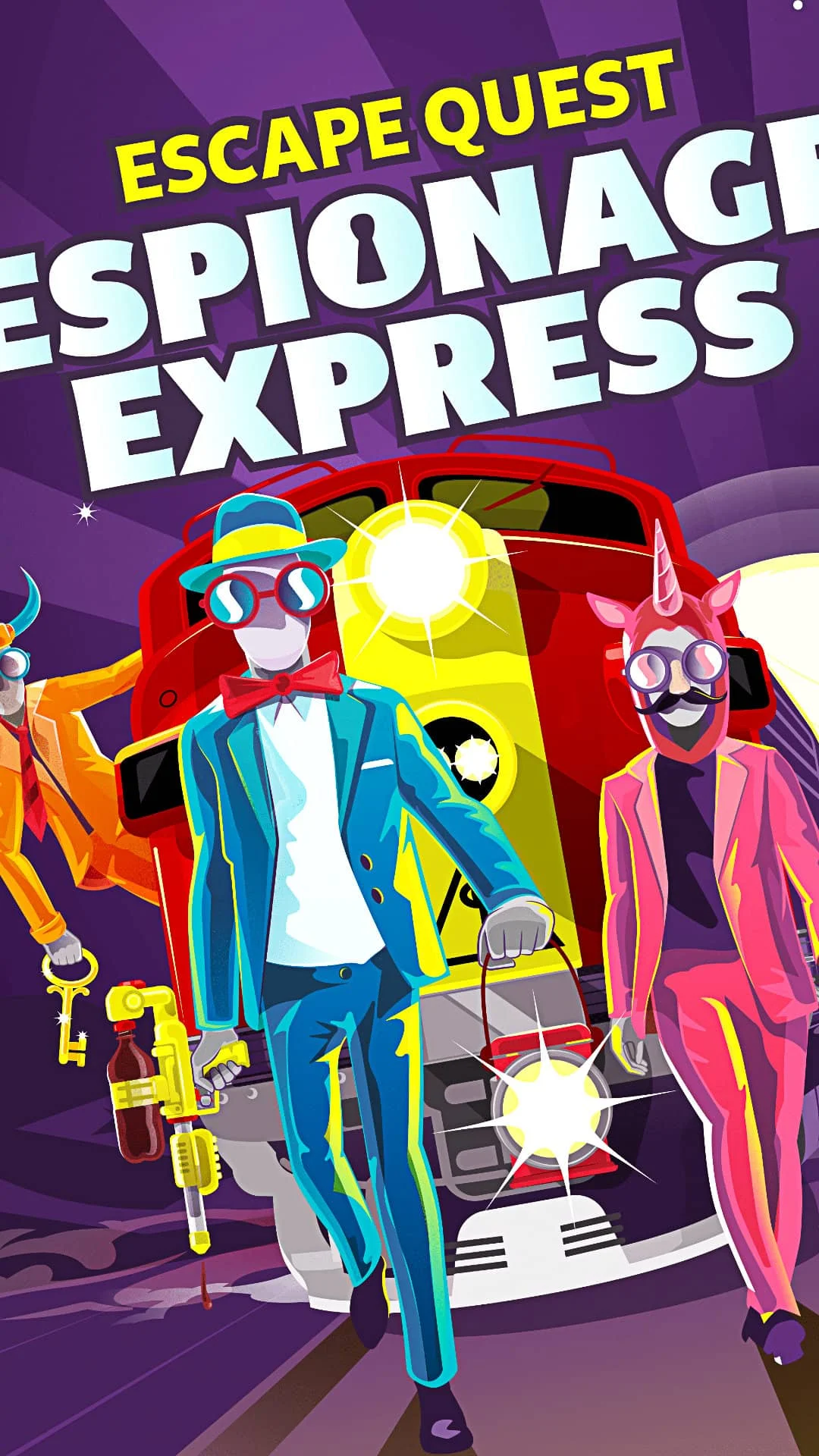 Locandina verticale del gioco escape room VR Espionage Express