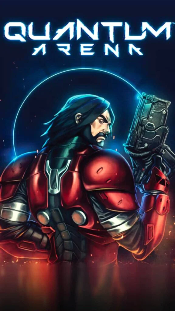 Locandina verticale del gioco lasergame VR Quantum Arena