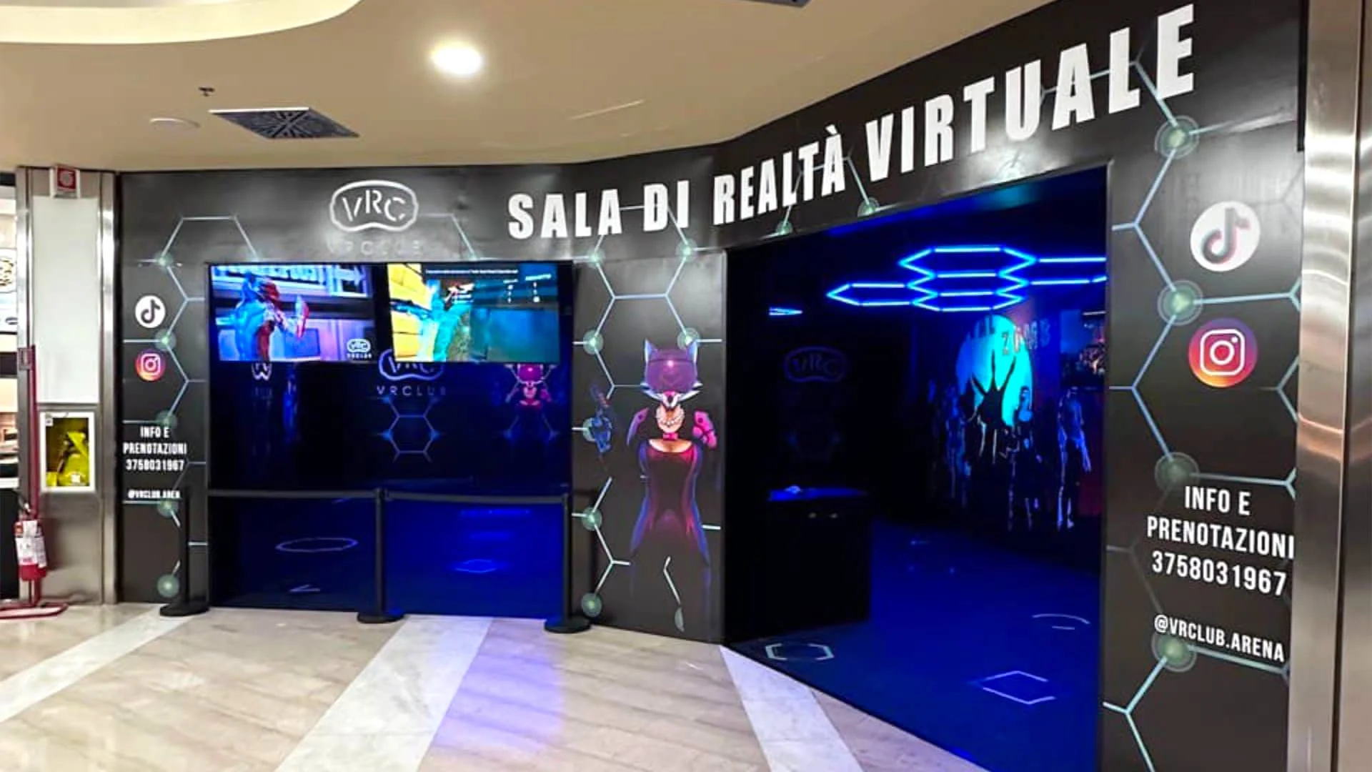 Area esterna della Sala VR di Cerro Maggiore